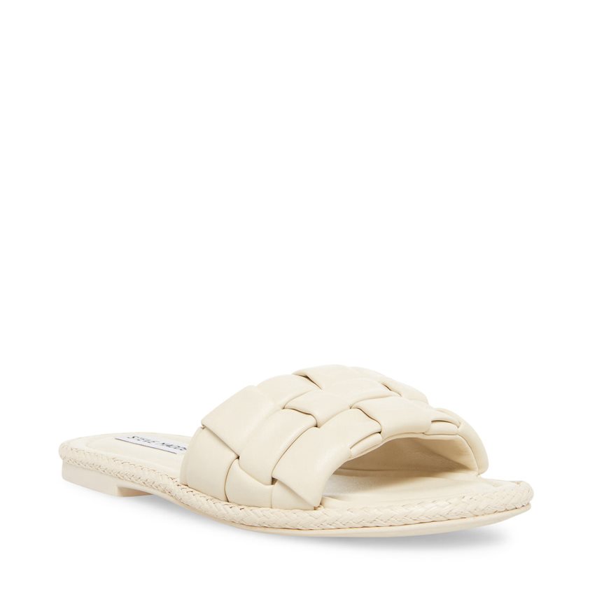 Cream Steve Madden Brina Women's Slides | PH 5169QDB